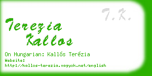 terezia kallos business card